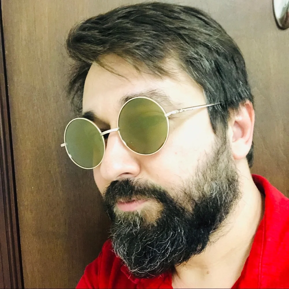Sunglasses Round Frame Metal Hippie Style Retro 90s Shades Elegant‎ Classy